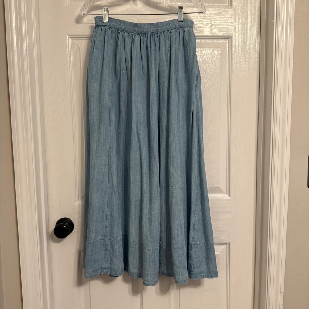 Aerie Light Blue A-Line Skirt